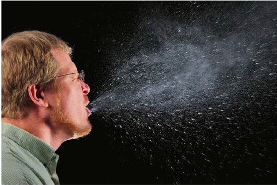 moisture droplets are aerosolized during a typical sneeze