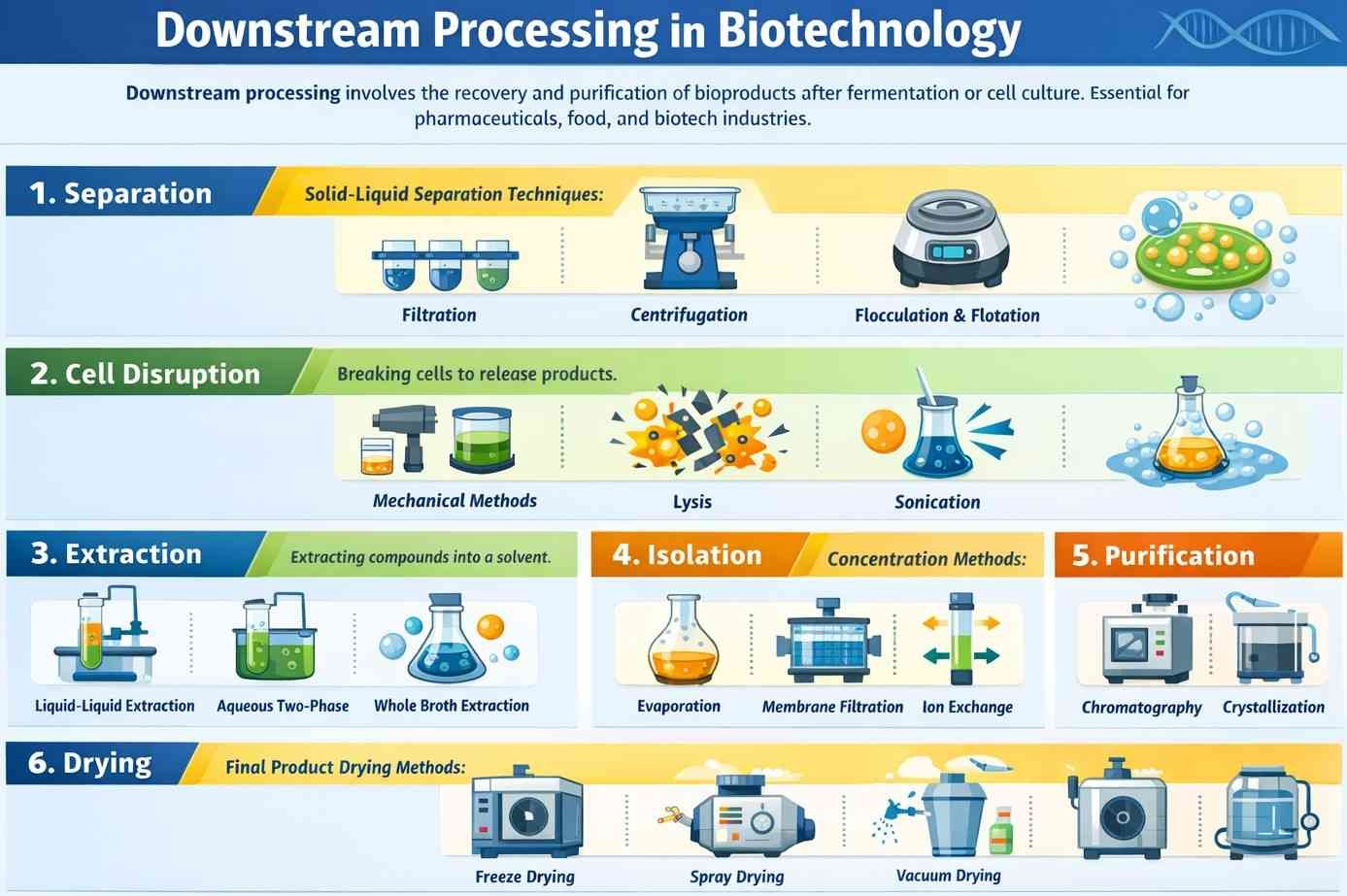 Downstream processing and its steps - Microbiology Notes