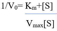 the reciprocal of the Michaelis- Menten equation