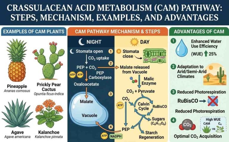 Diagram of Crassulacean Acid Metabolism (CAM) Pathway