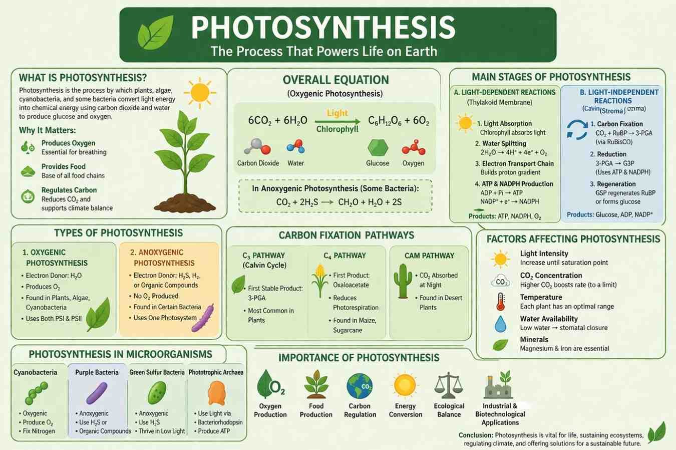 Photosynthesis explained Definition, Steps, Equation, Types & Importance (Complete Guide)