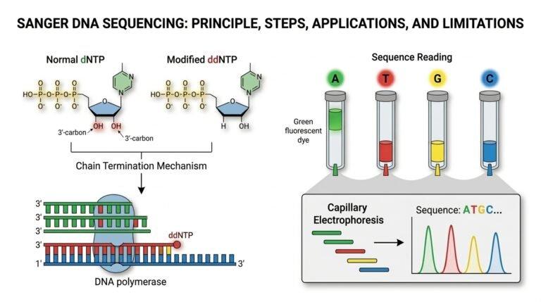 Sanger DNA Sequencing Principle, Steps, Applications, and Limitations